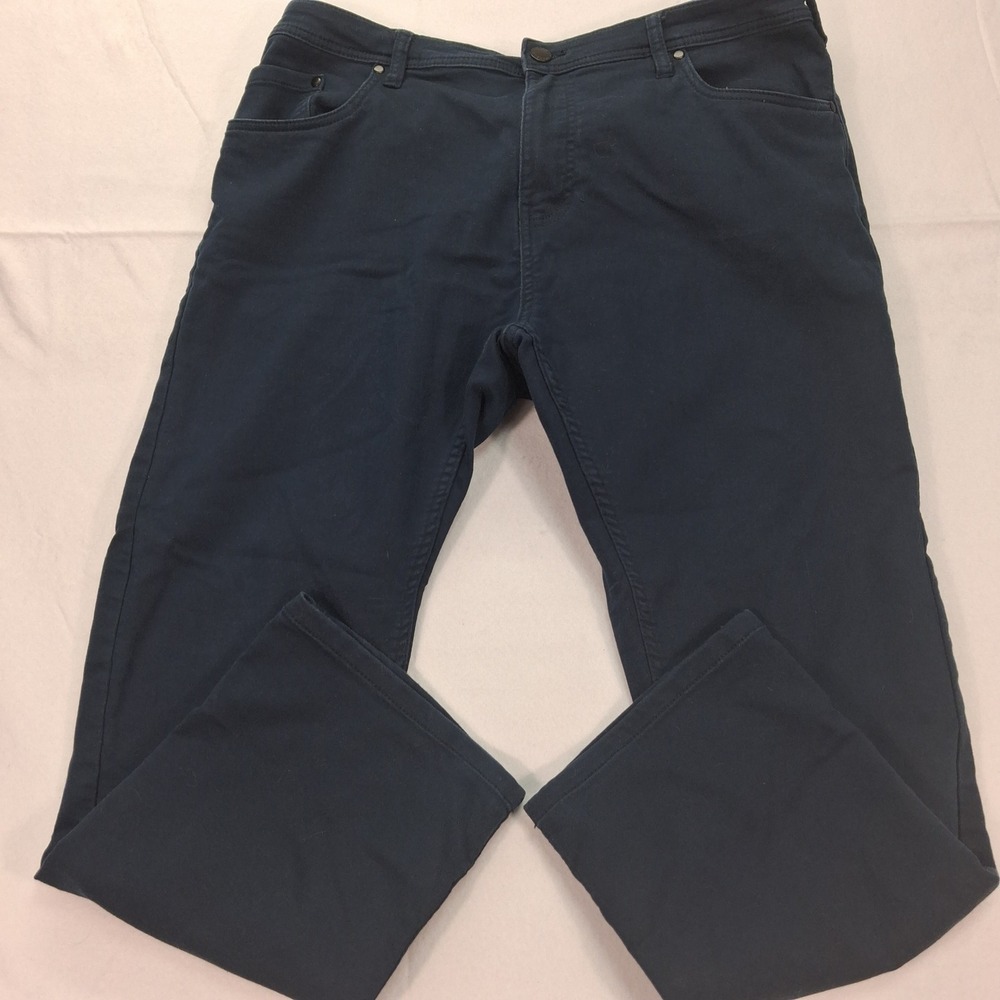 Jachs New York Pants Mens 40x29 5-Pocket Navy Blue Stretch EUC